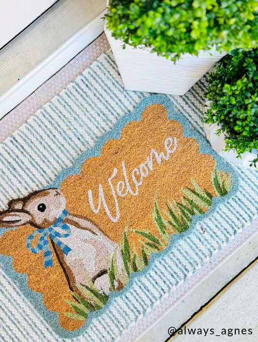Easter Scallop Door Mat