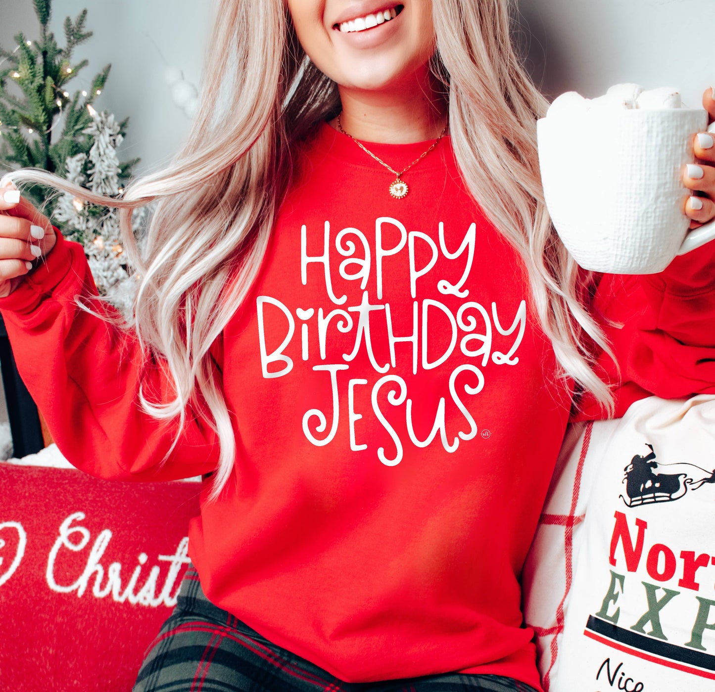 Happy Birthday Jesus Kids Christmas Sweatshirt