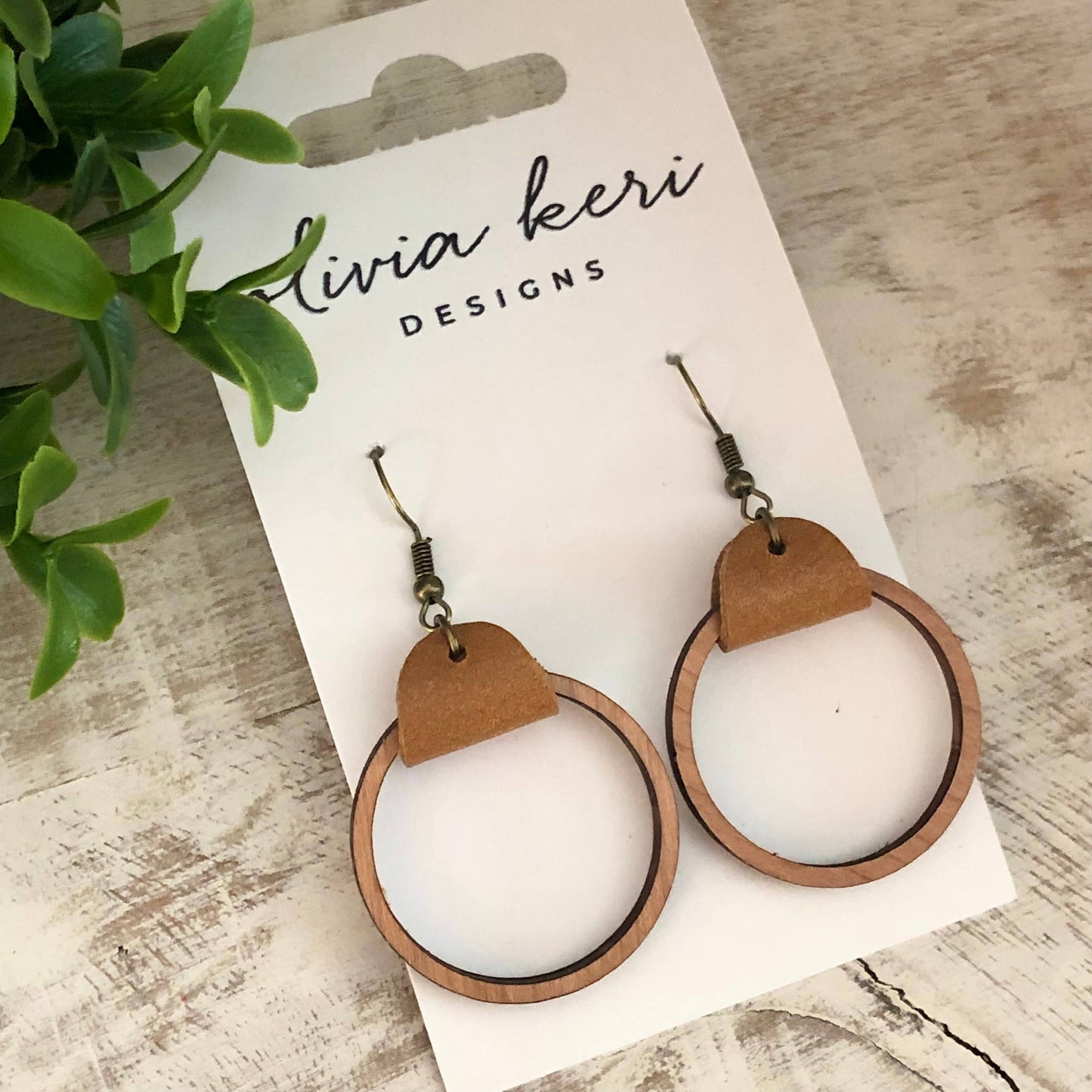 Wood Hoops - Camel