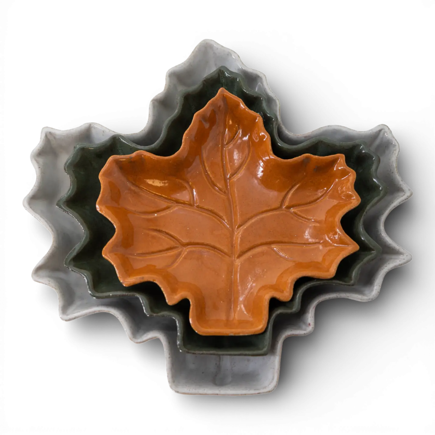 Stoneware Leaf Plates
