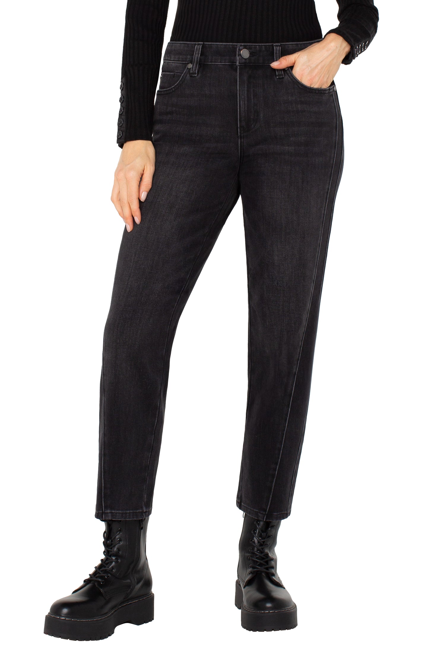 Liv Relaxed Black Denim