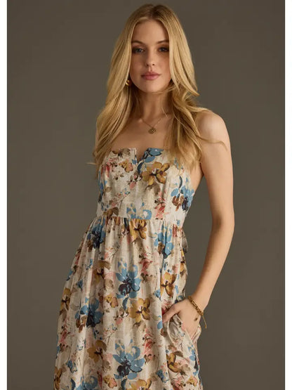 Blue Multi Floral Dress