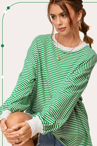 Piper Oversized Striped Top