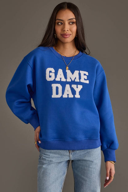 Royal Blue & White Game Day Sweatshirt