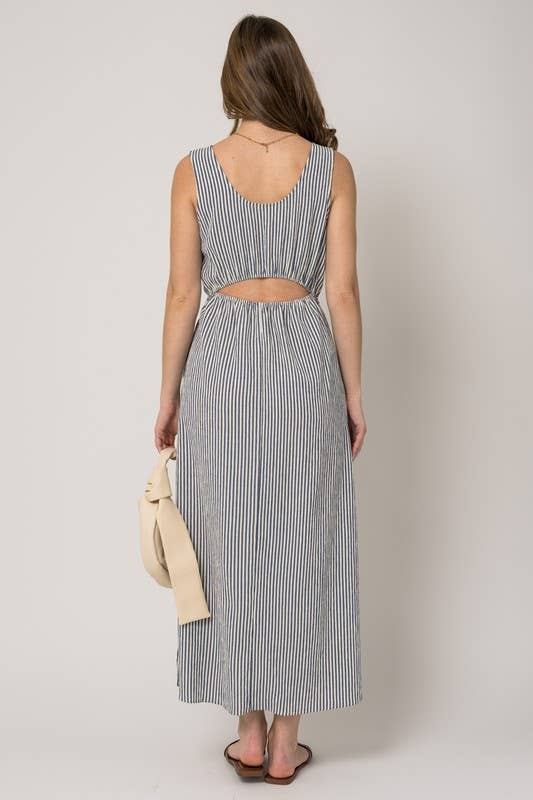 Striped Slit Dress