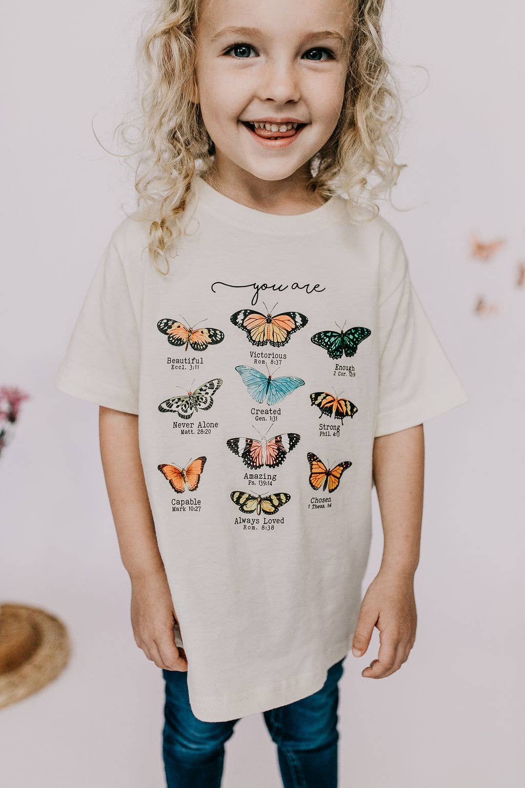 Butterfly Affirmation Tee for Girls