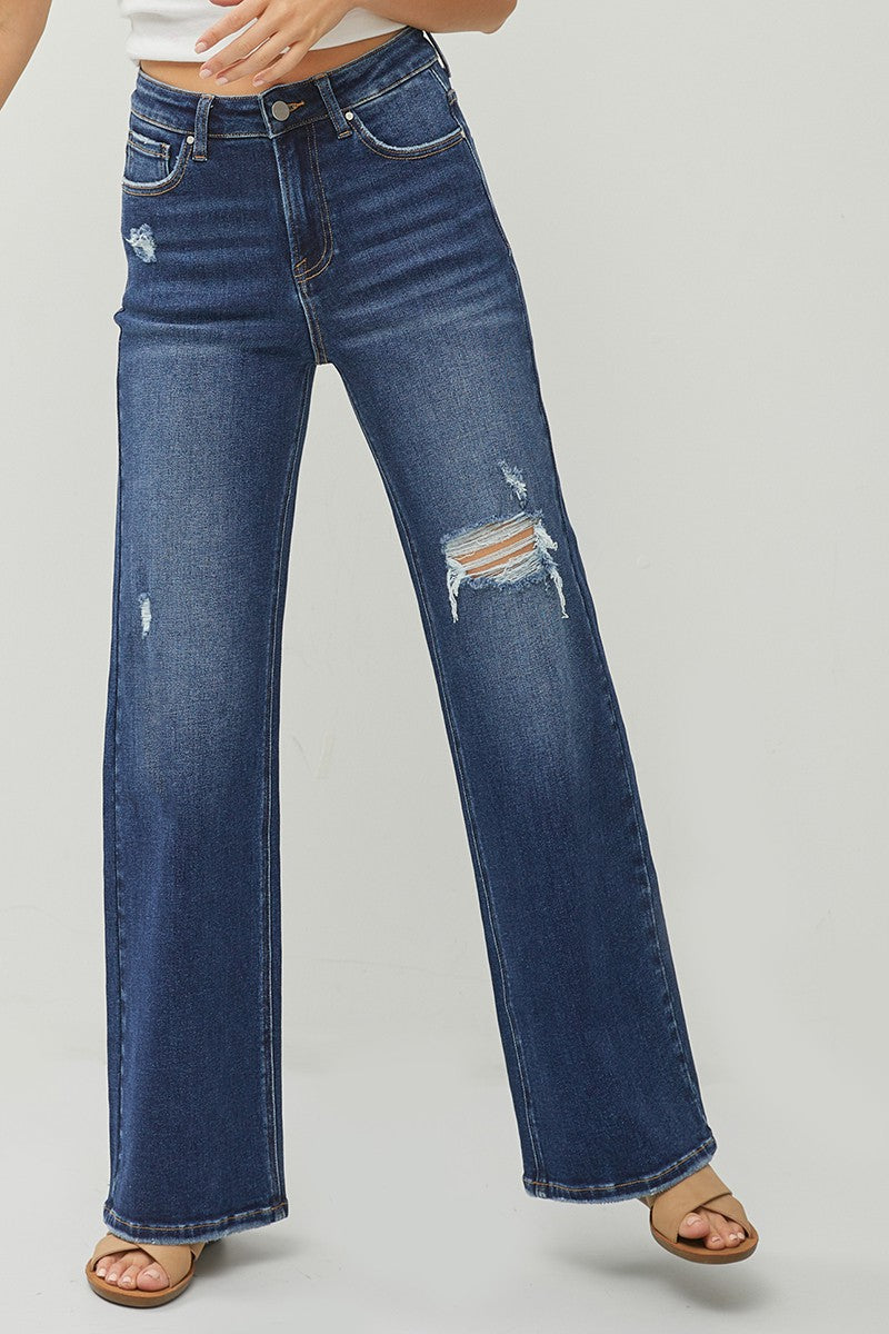 Chelsea Dark Wash Risen Jean