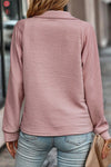 Blossom Ribbed Quarter Zip Pullover