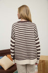 Striped Front Seam Sweater