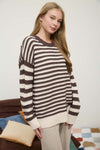 Striped Front Seam Sweater