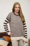 Striped Front Seam Sweater