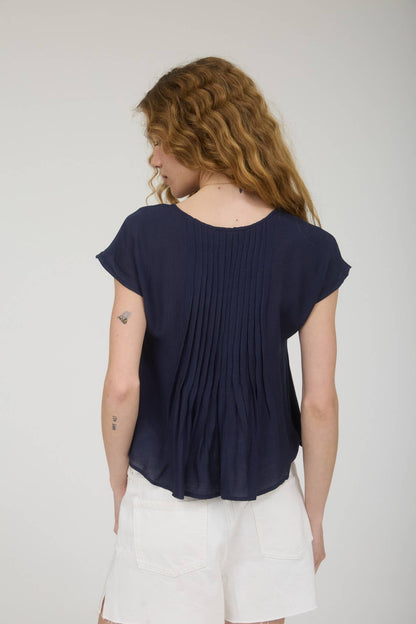 Pintuck Detail Top