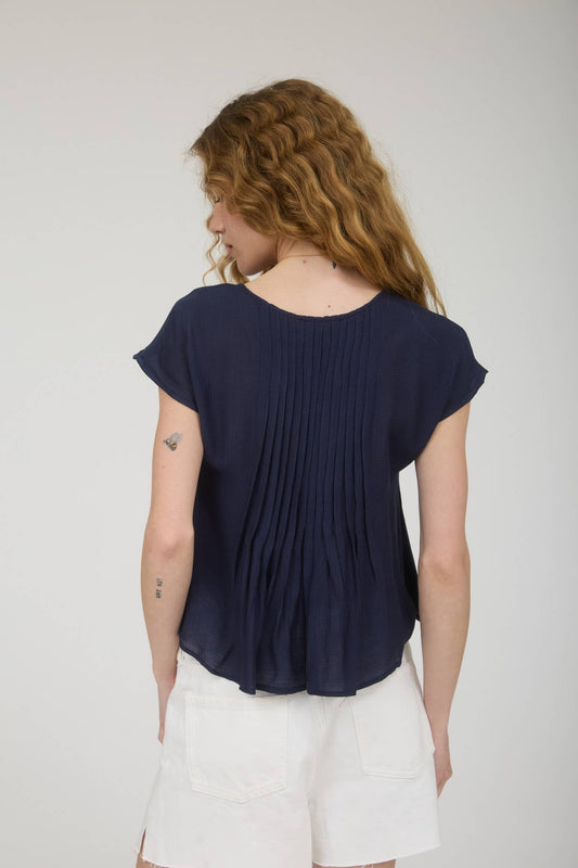 Pintuck Detail Top