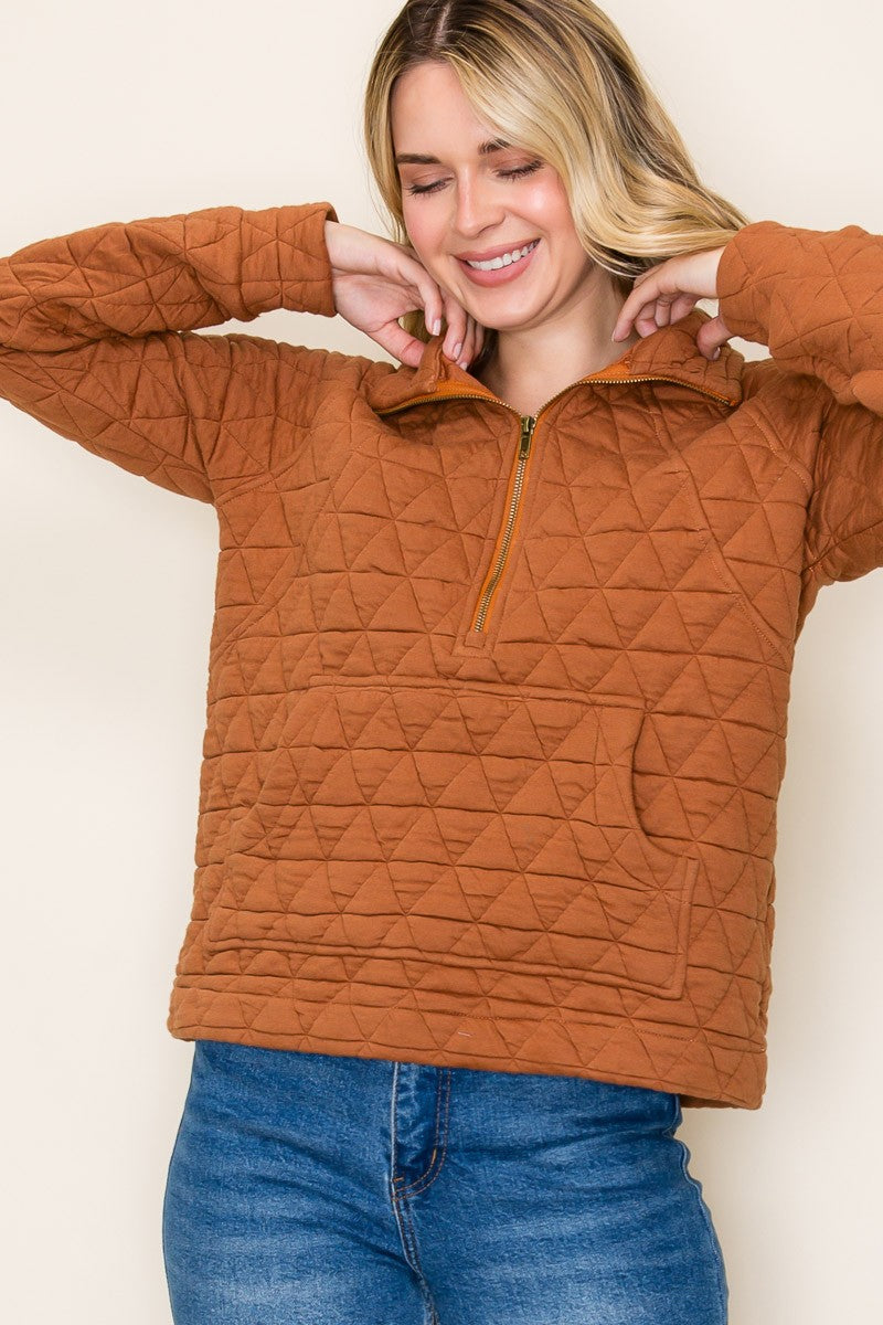 Quilted Pullover