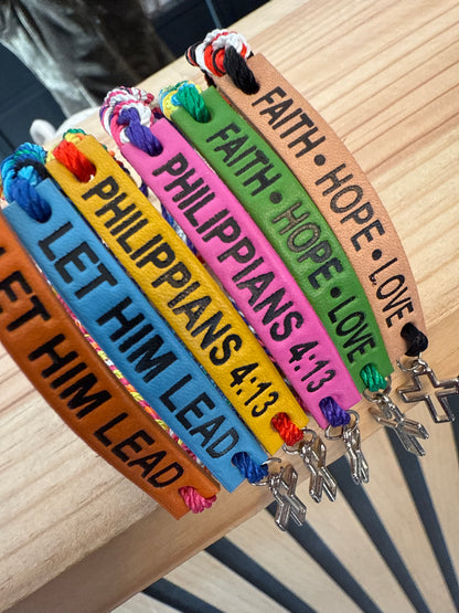 Colorful Cross Charm Bracelet