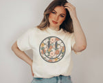 Floral Happy Face Tee | Floral T Shirt