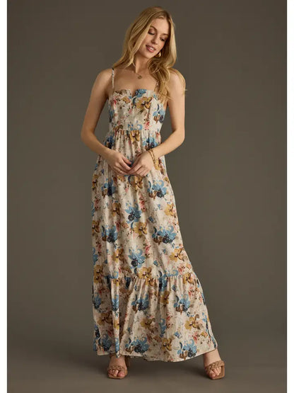 Blue Multi Floral Dress