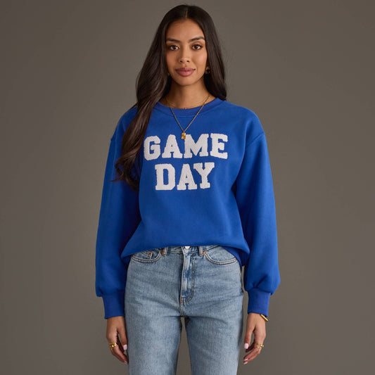 Royal Blue & White Game Day Sweatshirt