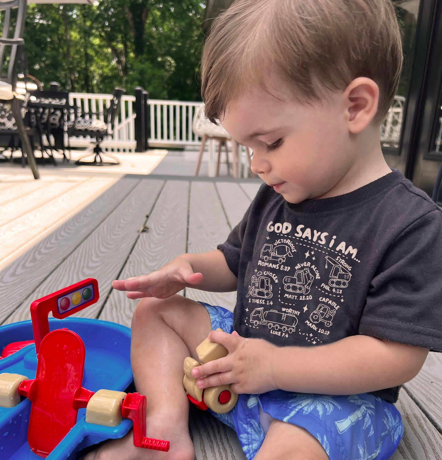 God says I am- Tractor Kid's Tee