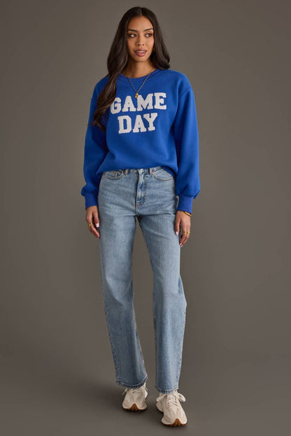 Royal Blue & White Game Day Sweatshirt