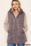 Gun Metal hooded Vest