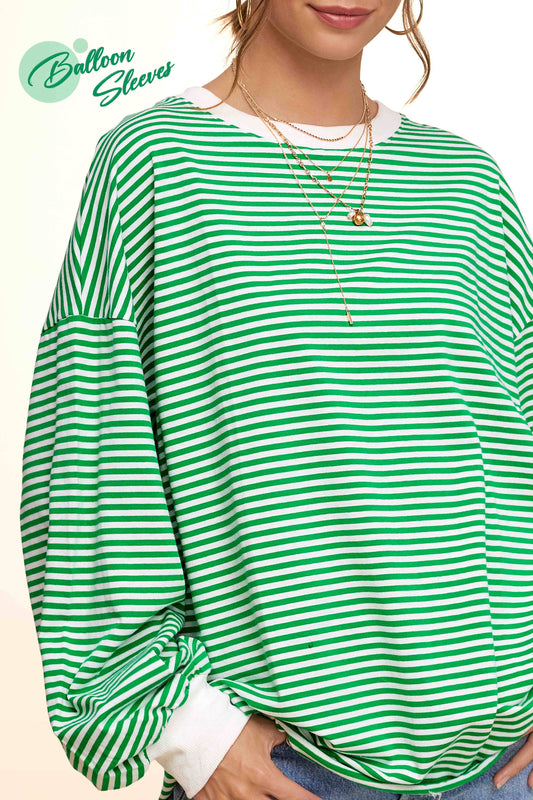 Piper Oversized Striped Top