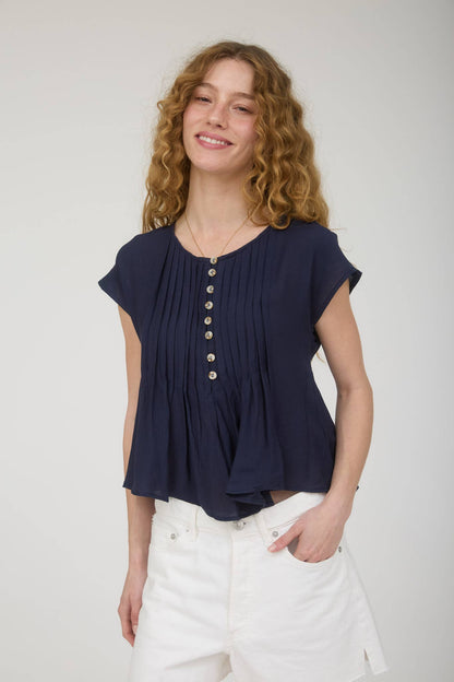 Pintuck Detail Top