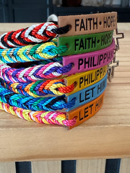 Colorful Cross Charm Bracelet