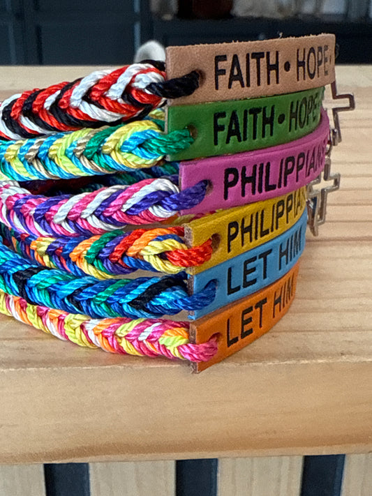 Colorful Cross Charm Bracelet