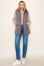 Gun Metal hooded Vest