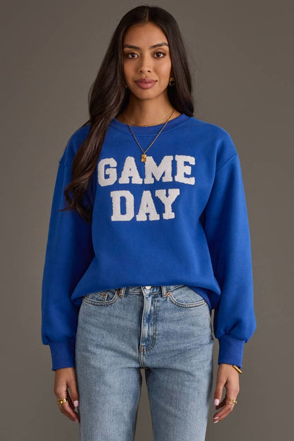 Royal Blue & White Game Day Sweatshirt