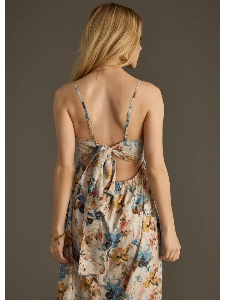 Blue Multi Floral Dress