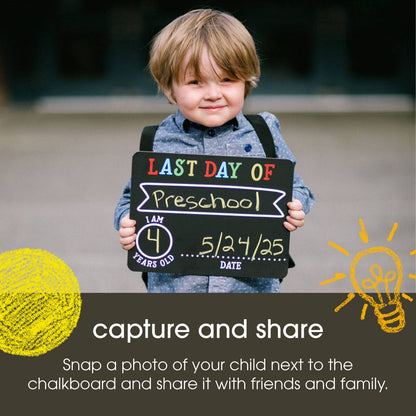 First And Last Day of School Photo Sharing Chalkboard Signs