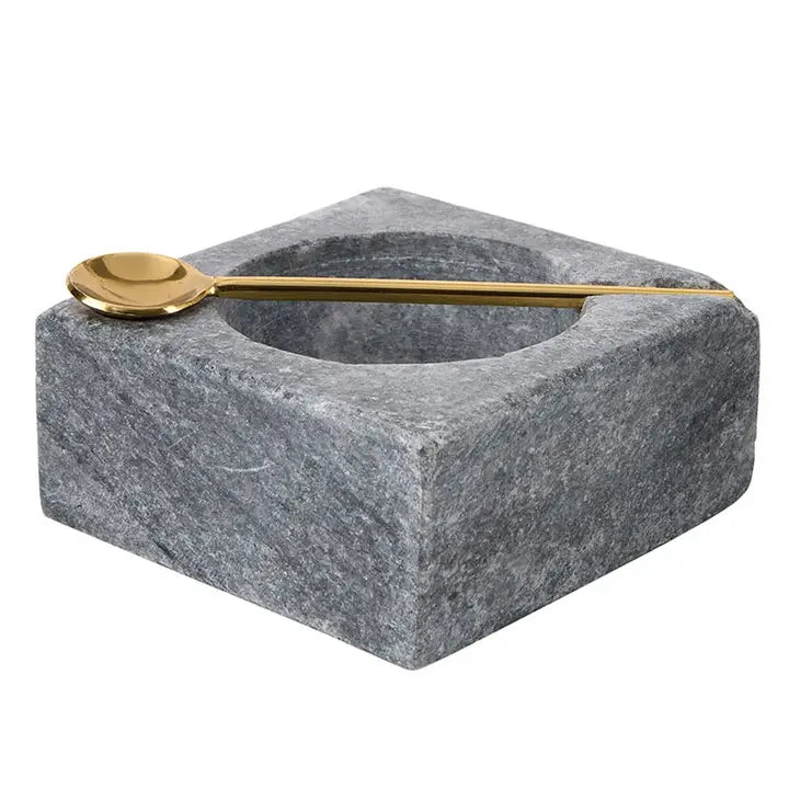 Marble Pinch Pot with Spoon