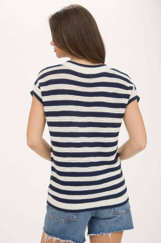 Striped Crochet Top