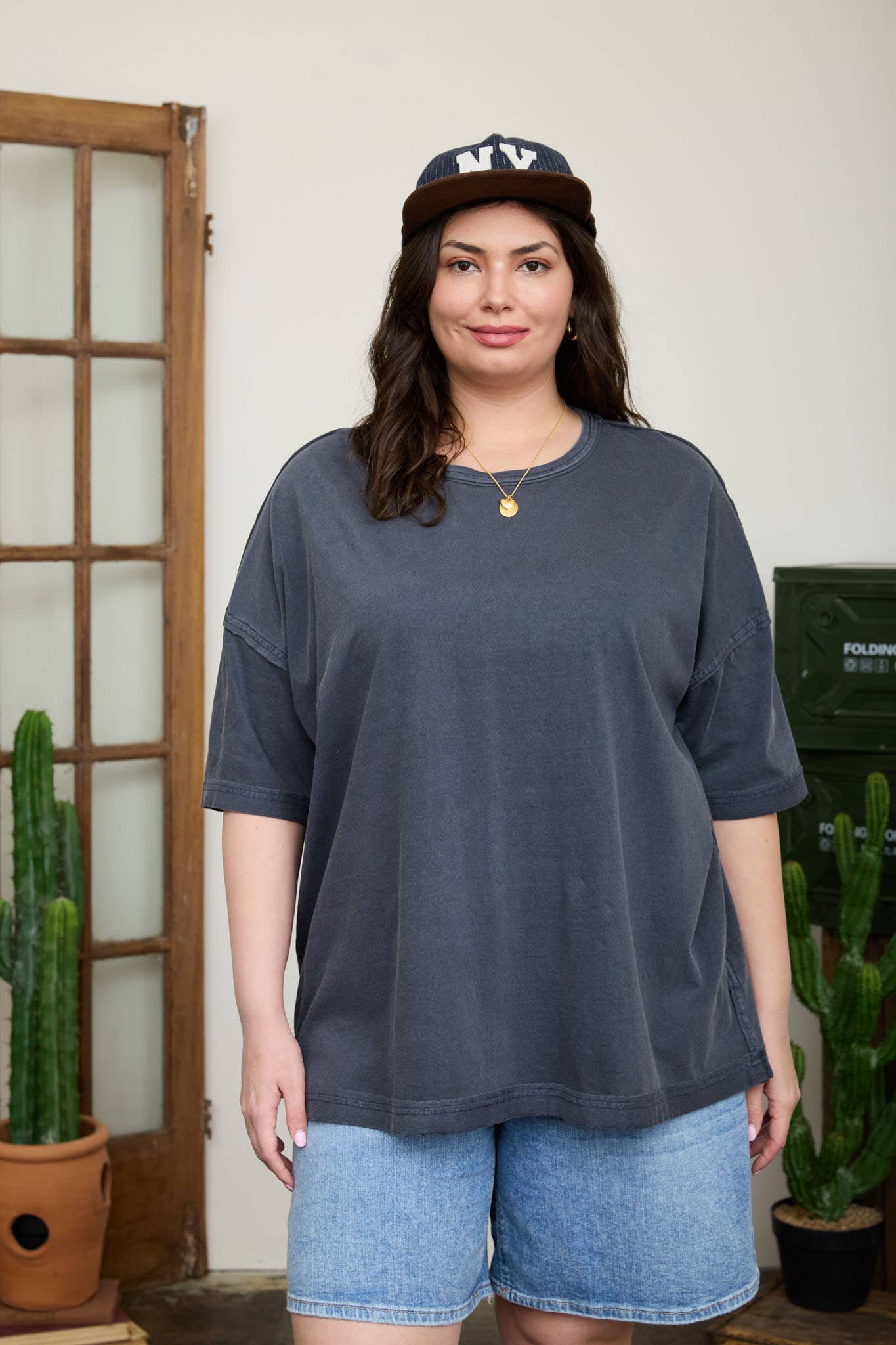 Washed Exposed Seam tee