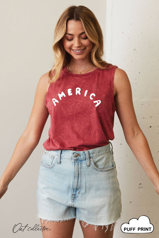AMERICA PUFF Mineral Graphic Tank Top