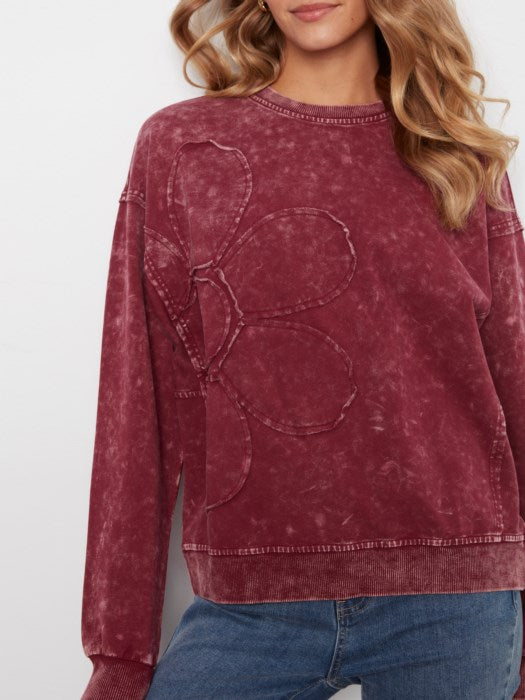 Floral Appliqued Top