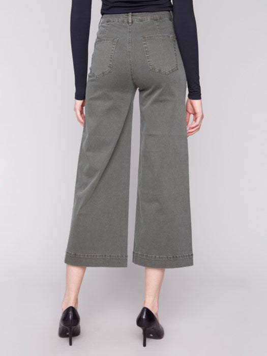 Patch Pocket Flare Twill Pants - Clearance No Returns