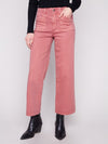 Cropped Wide Leg Stretch Twill Pants