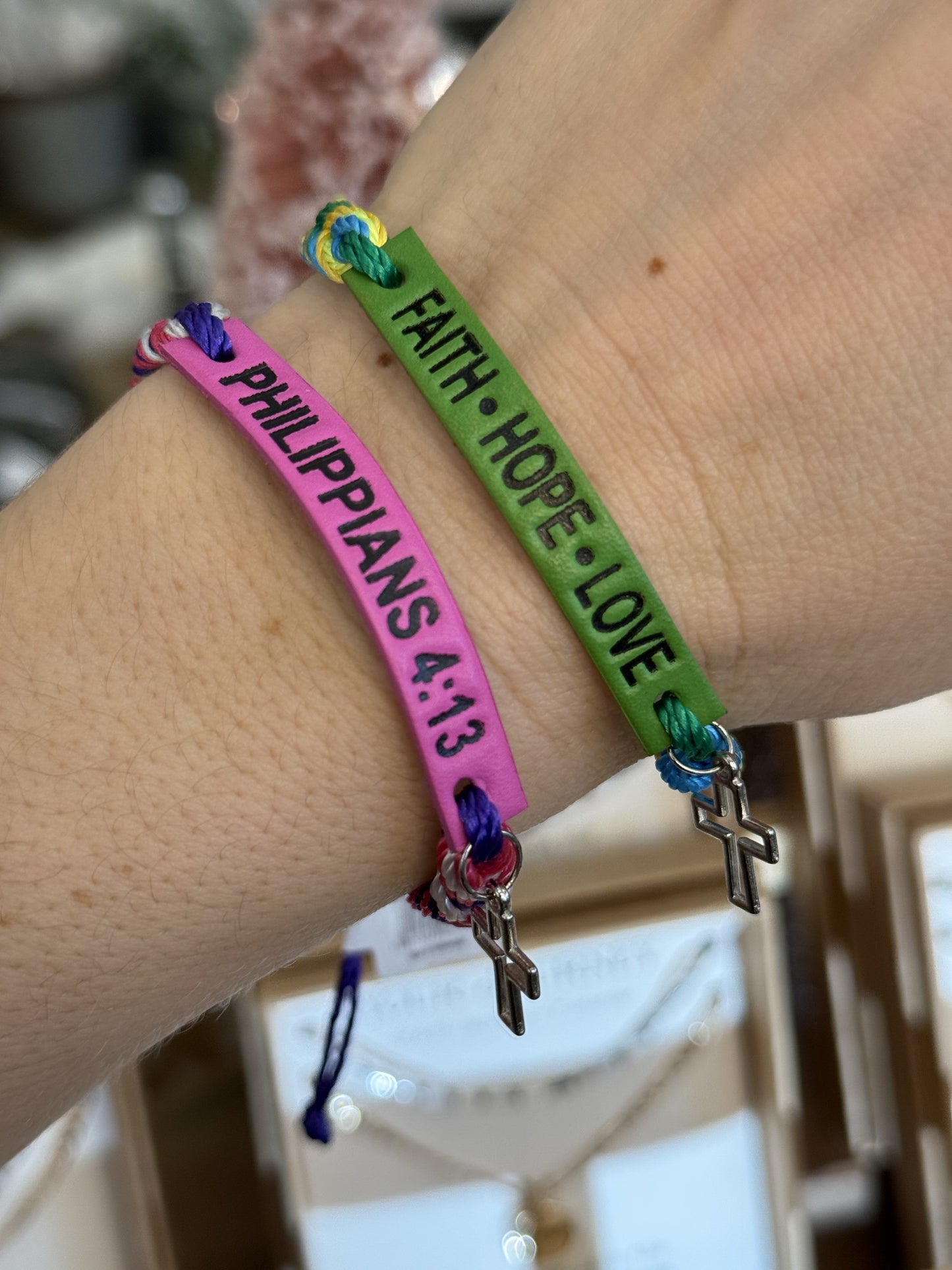 Colorful Cross Charm Bracelet