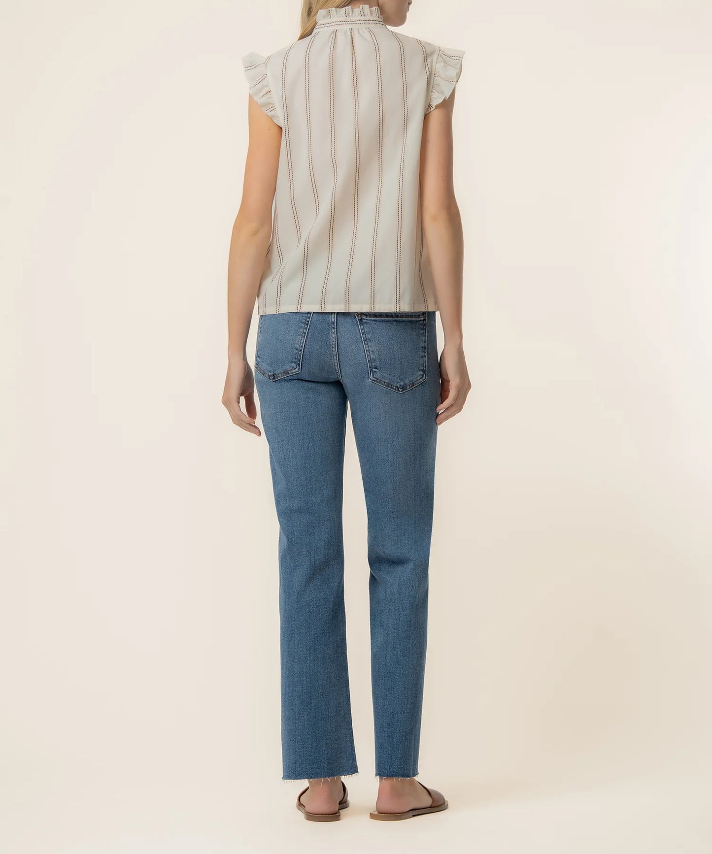 Ronda Ruffle Neck Top
