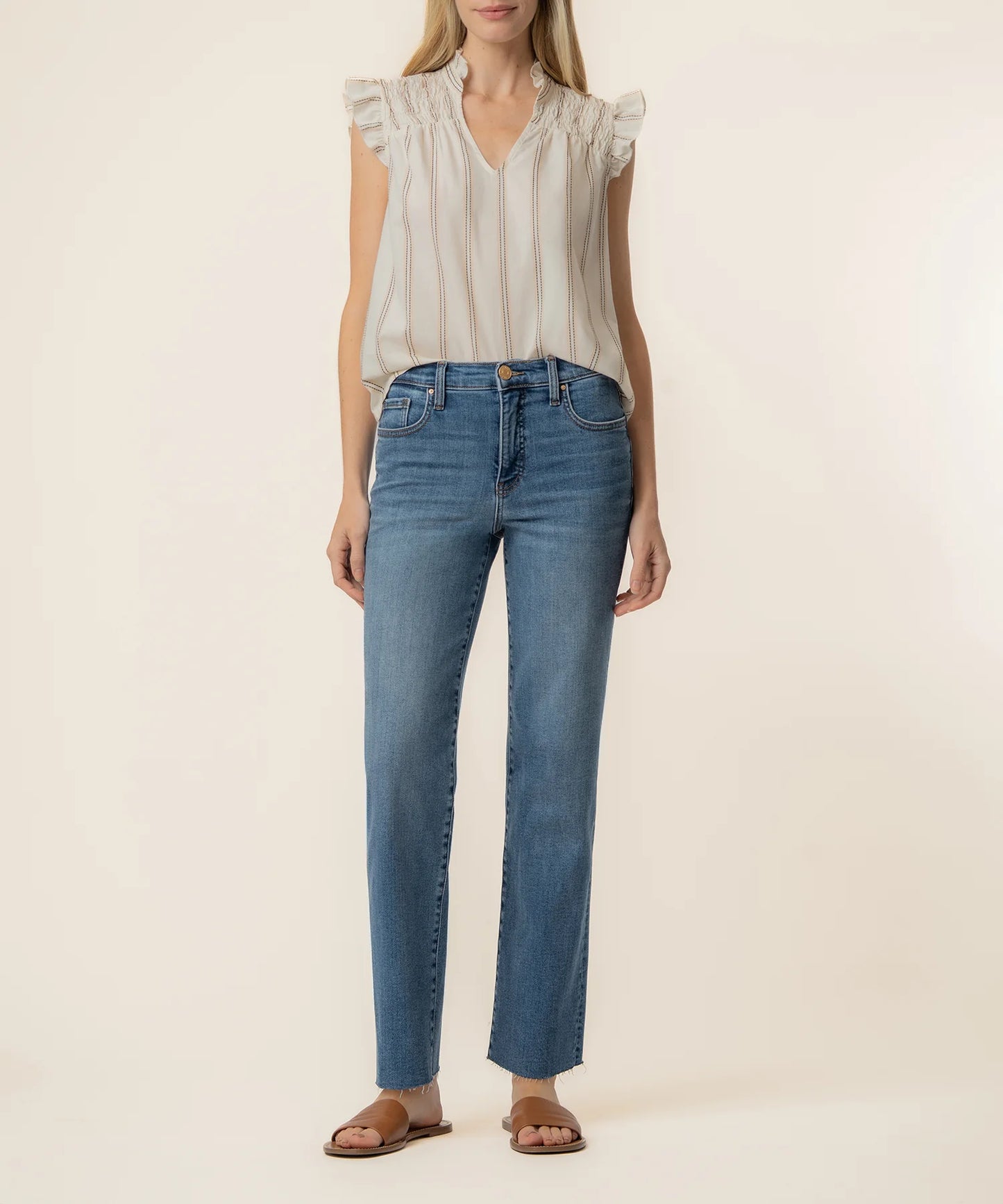 Ronda Ruffle Neck Top