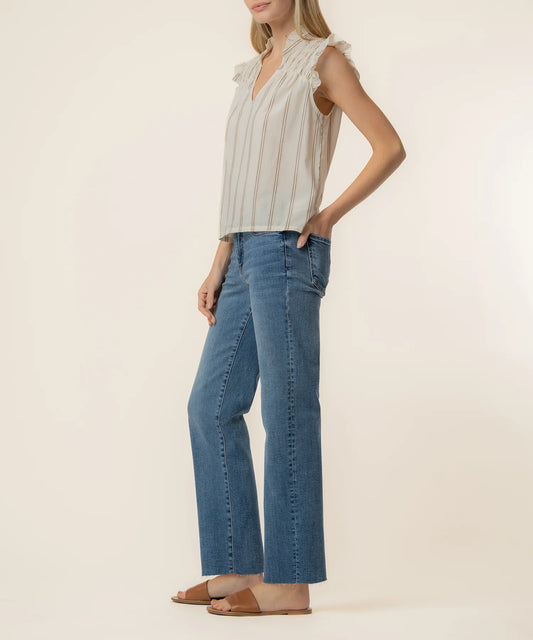 Ronda Ruffle Neck Top