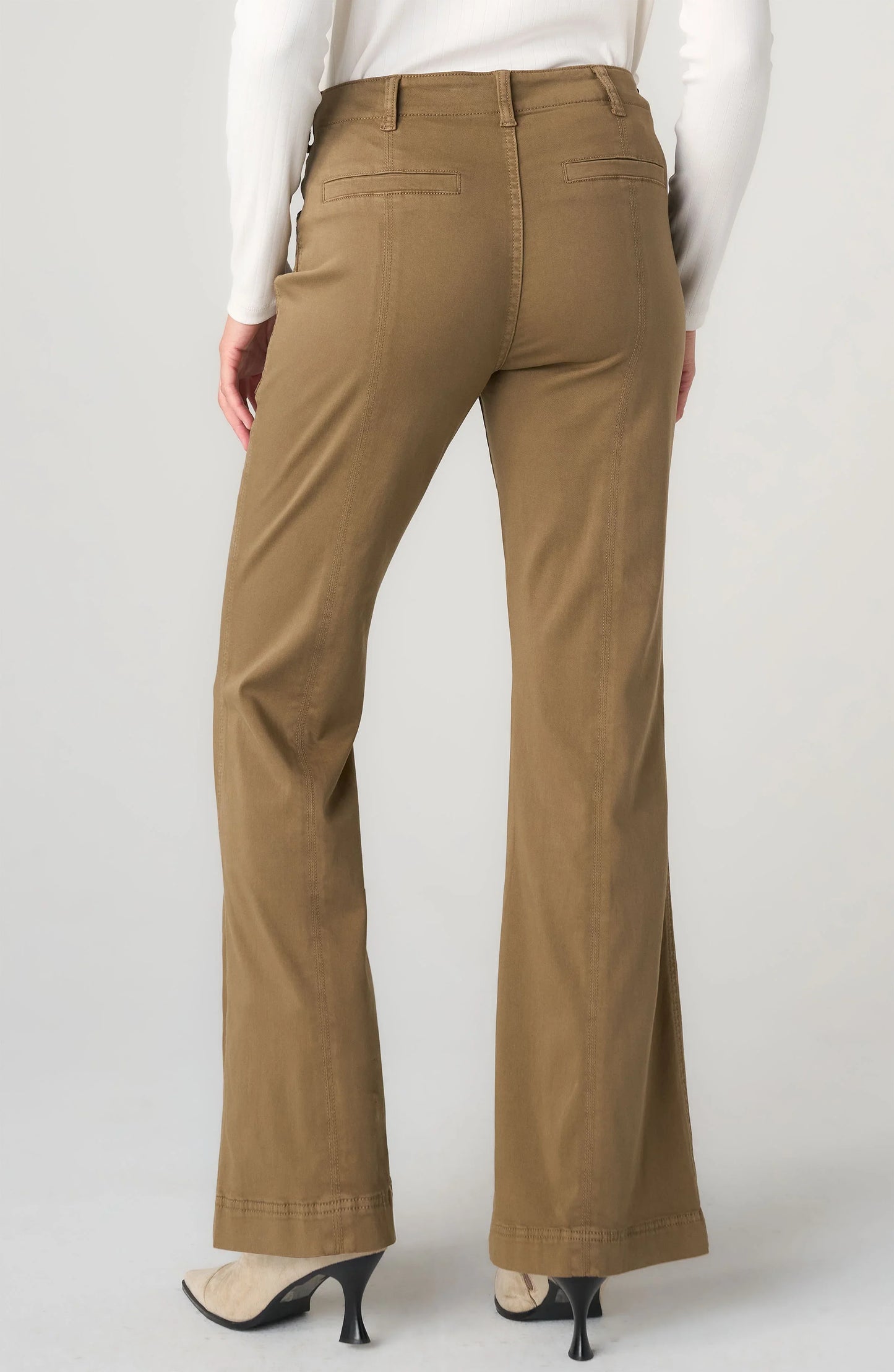 High Rise Flare W/ Patch Pockets