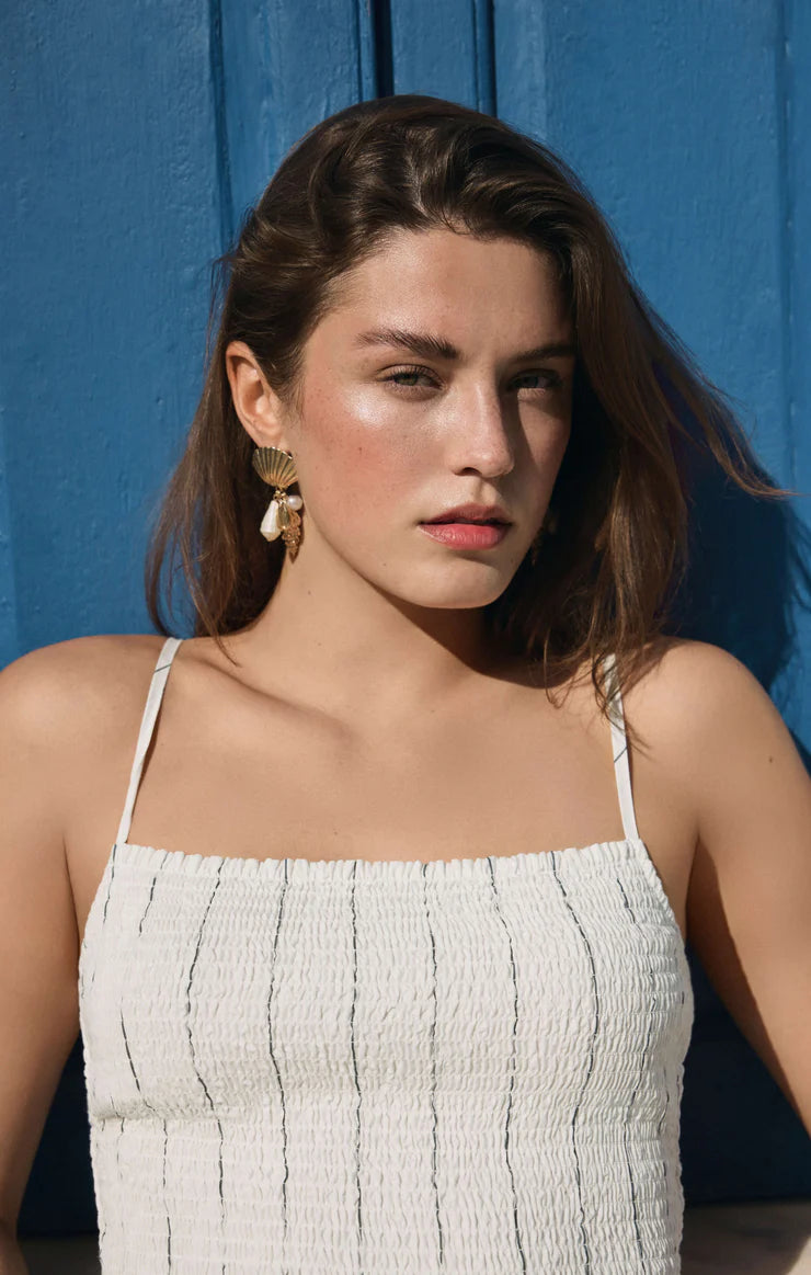 Bayside Stripe Midi Dress