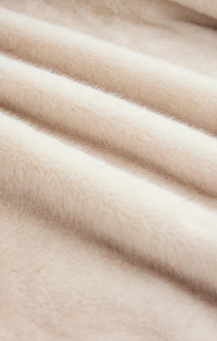 Amethyst Faux Fur Jacket Crystal