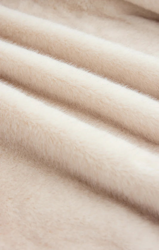 Amethyst Faux Fur Jacket Crystal