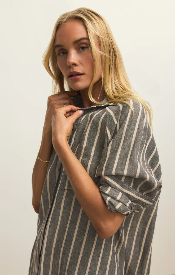 Perfect Linen Striped Top