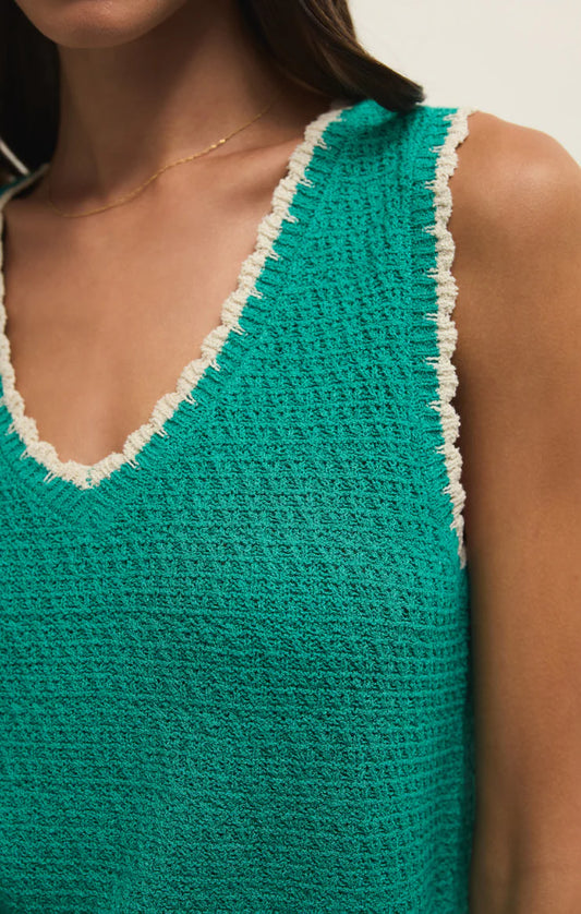 Yessenia Whipstitch Tank - Teal